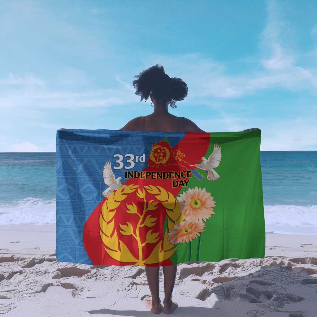 Eritrea Independence Day Sarong Eritrean Olive Branches 33rd Anniversary LT14