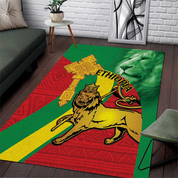 Ethiopia National Day Area Rug Ethiopia Lion of Judah African Pattern LT14