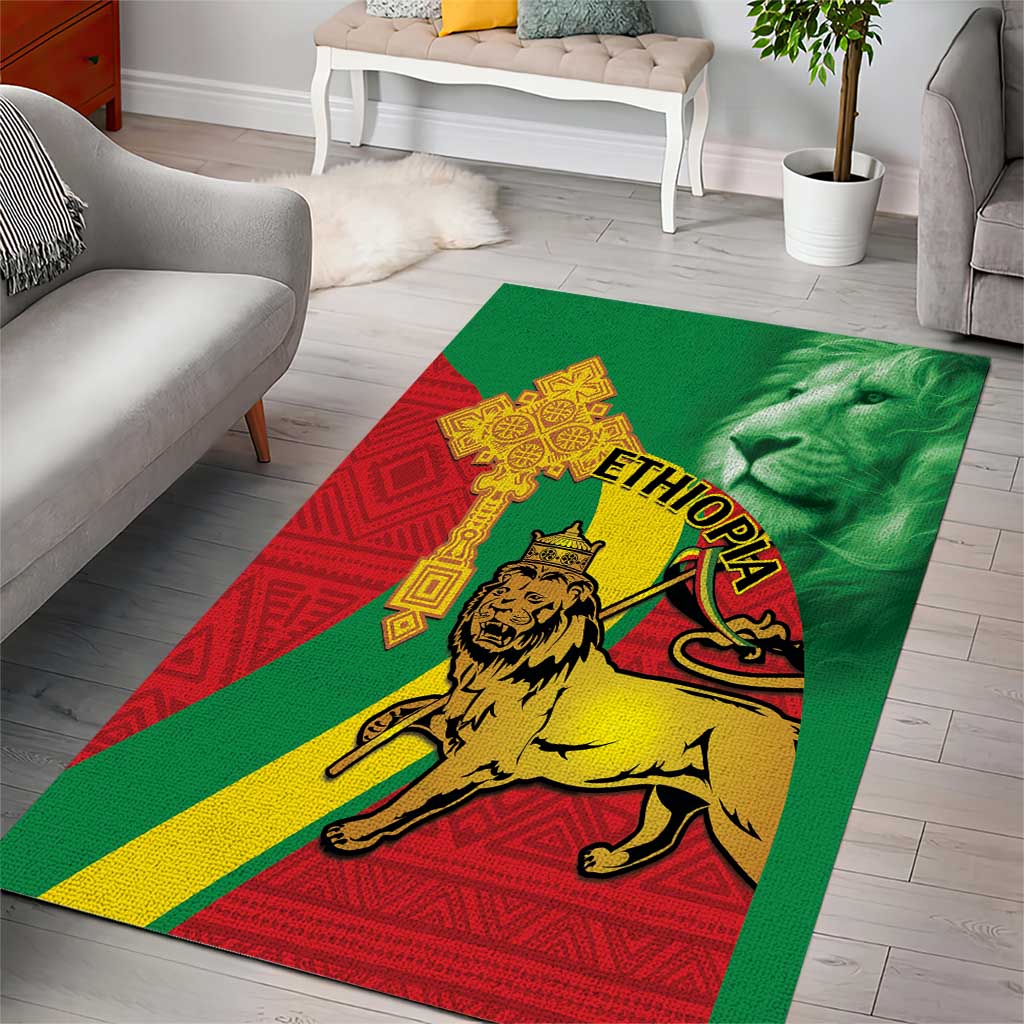 Ethiopia National Day Area Rug Ethiopia Lion of Judah African Pattern LT14
