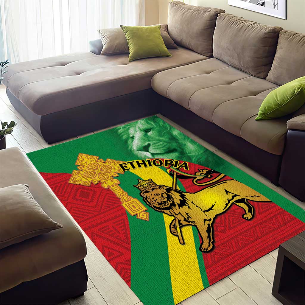 Ethiopia National Day Area Rug Ethiopia Lion of Judah African Pattern LT14