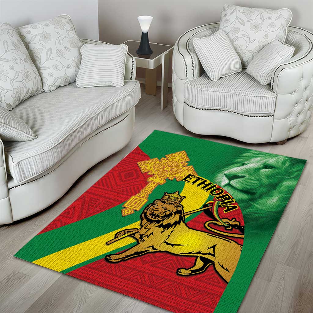 Ethiopia National Day Area Rug Ethiopia Lion of Judah African Pattern LT14
