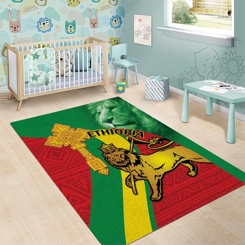 Ethiopia National Day Area Rug Ethiopia Lion of Judah African Pattern LT14