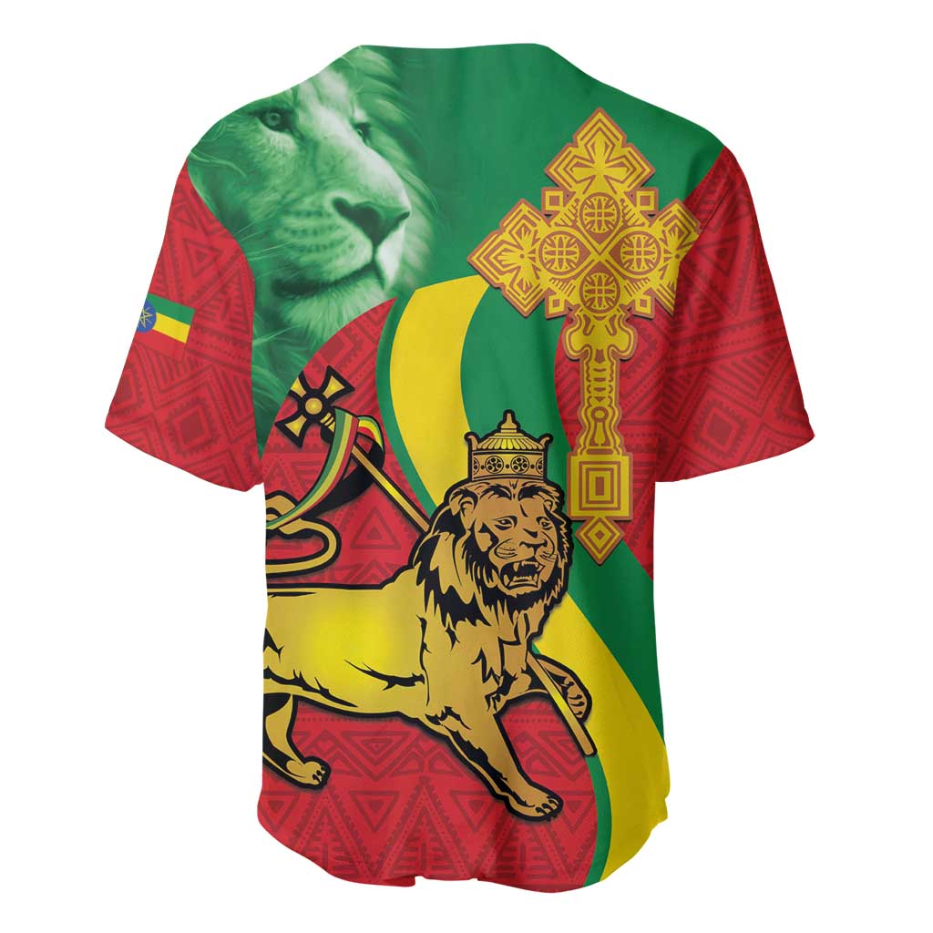 Ethiopia National Day Baseball Jersey Ethiopia Lion of Judah African Pattern LT14