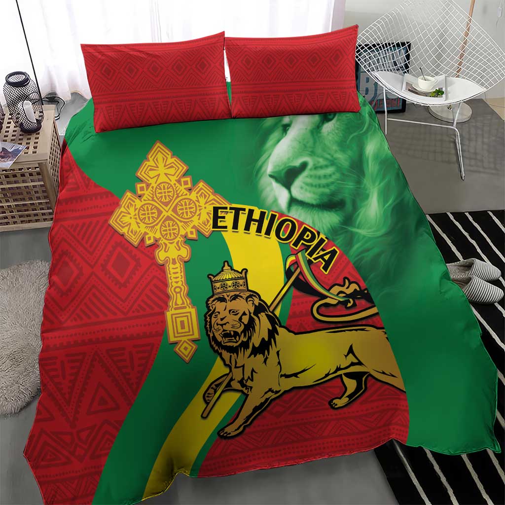 Ethiopia National Day Bedding Set Ethiopia Lion of Judah African Pattern LT14