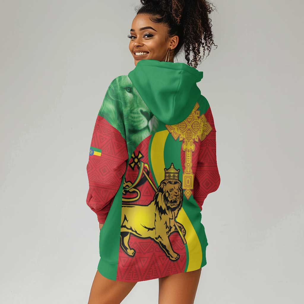 Ethiopia National Day Hoodie Dress Ethiopia Lion of Judah African Pattern LT14