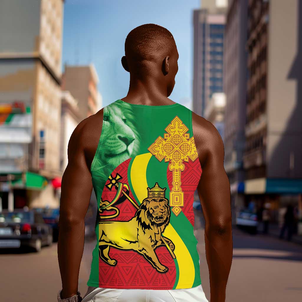 Ethiopia National Day Men Tank Top Ethiopia Lion of Judah African Pattern LT14