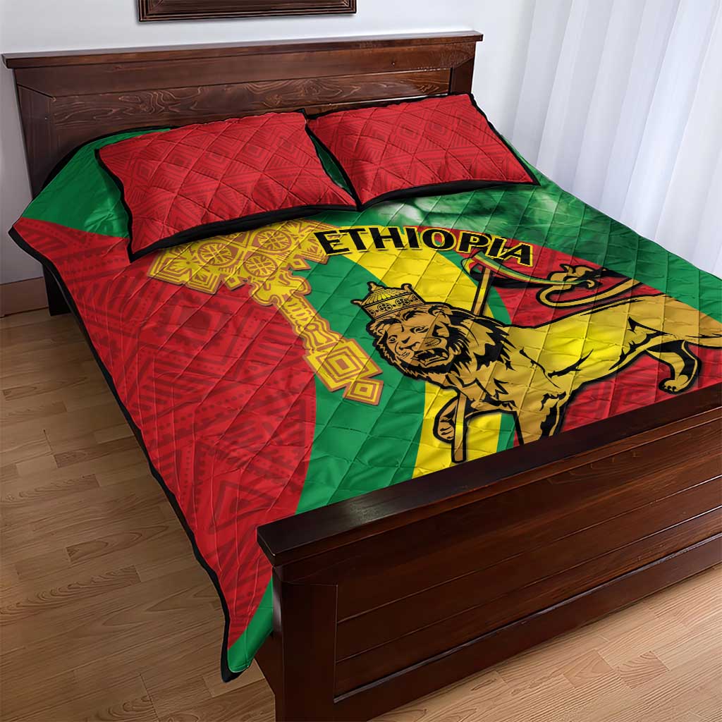 Ethiopia National Day Quilt Bed Set Ethiopia Lion of Judah African Pattern LT14