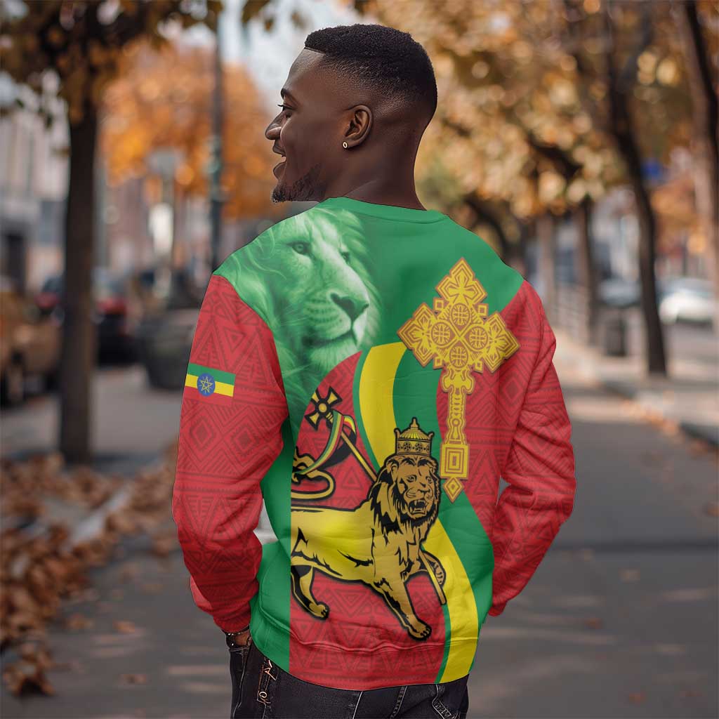 Ethiopia National Day Sweatshirt Ethiopia Lion of Judah African Pattern LT14