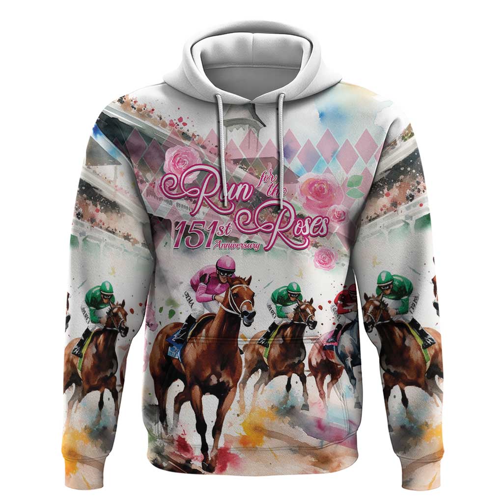 Personalized Kentucky Horse Racing Hoodie 151st Anniversary Run For The Roses LT14
