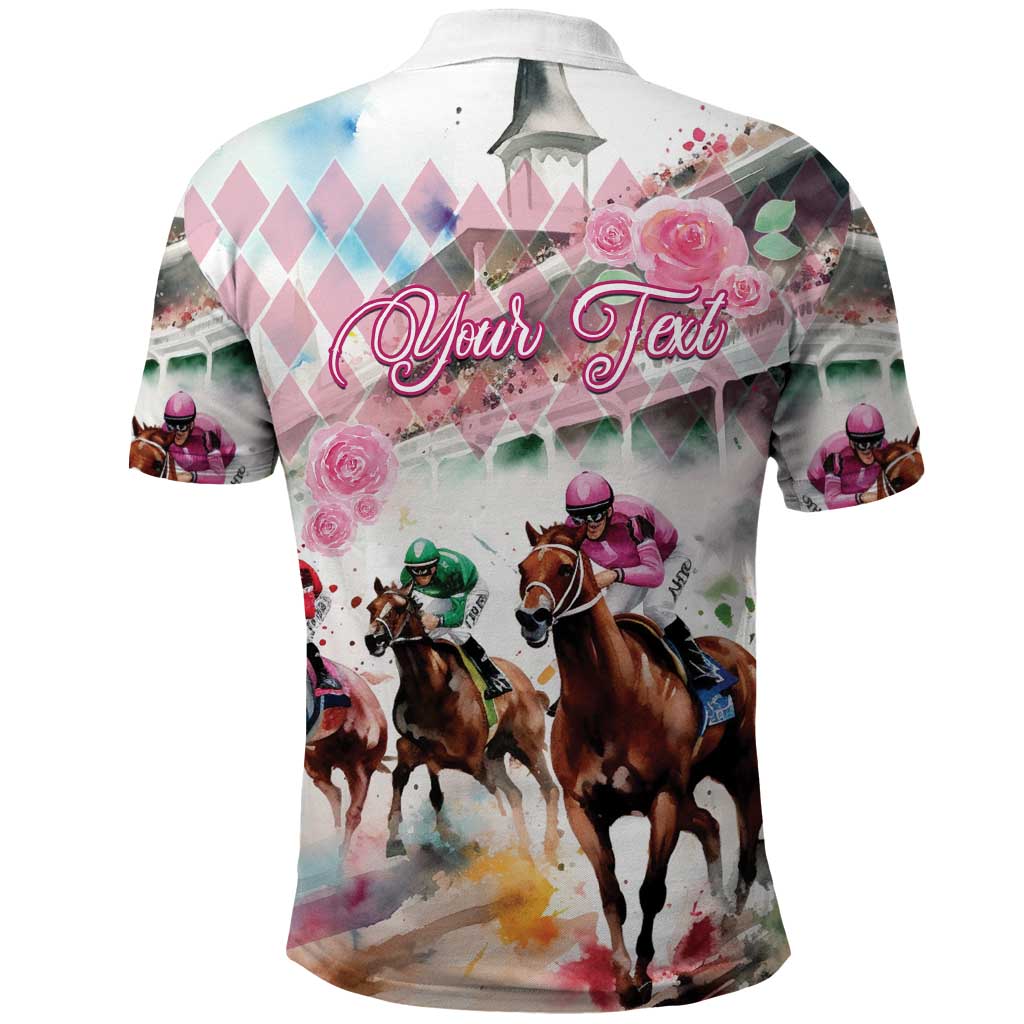 Personalized Kentucky Horse Racing Polo Shirt 151st Anniversary Run For The Roses LT14