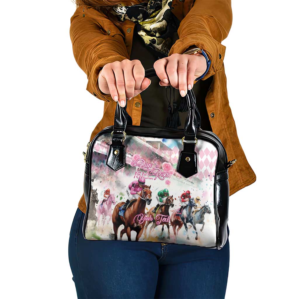 Personalized Kentucky Horse Racing Shoulder Handbag 151st Anniversary Run For The Roses LT14
