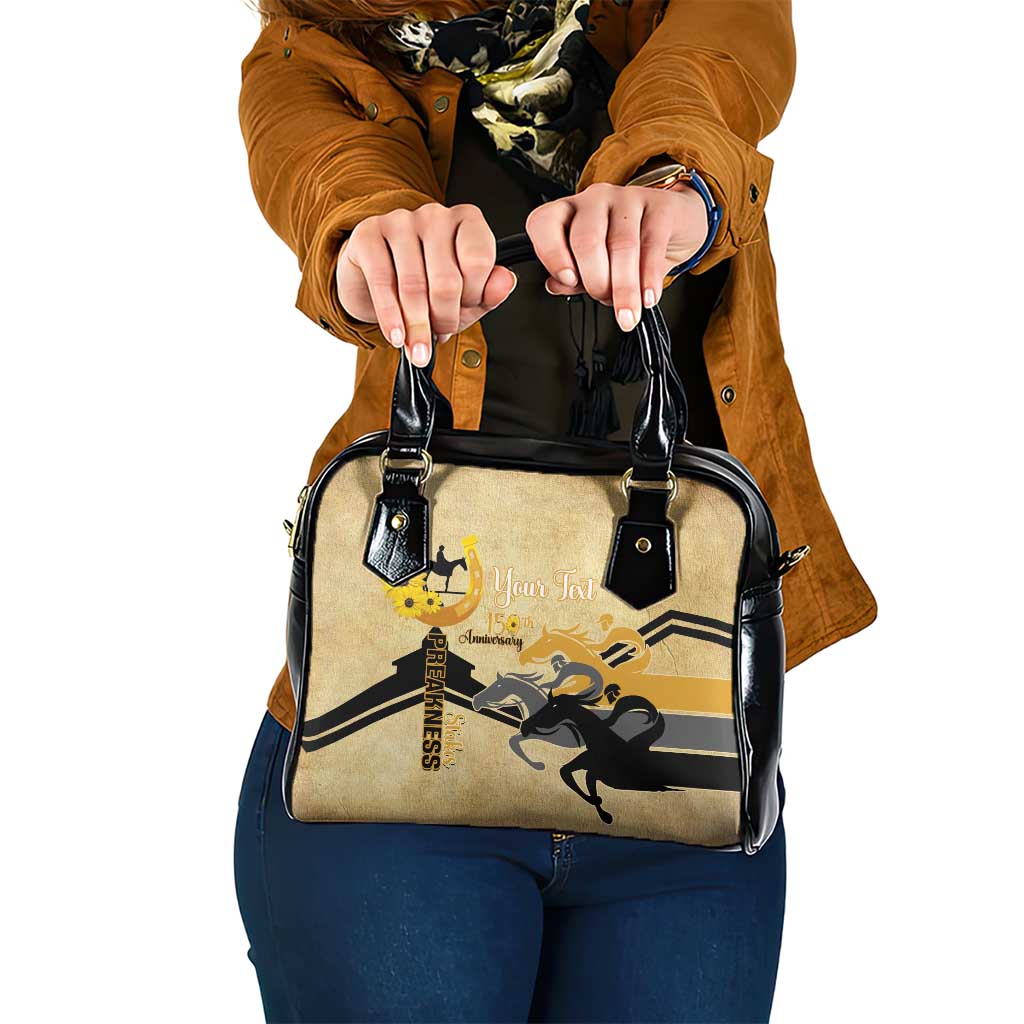 Personalized Preakness Horse Racing Shoulder Handbag 150th Anniversary Run For The Black-Eyed Susans LT14