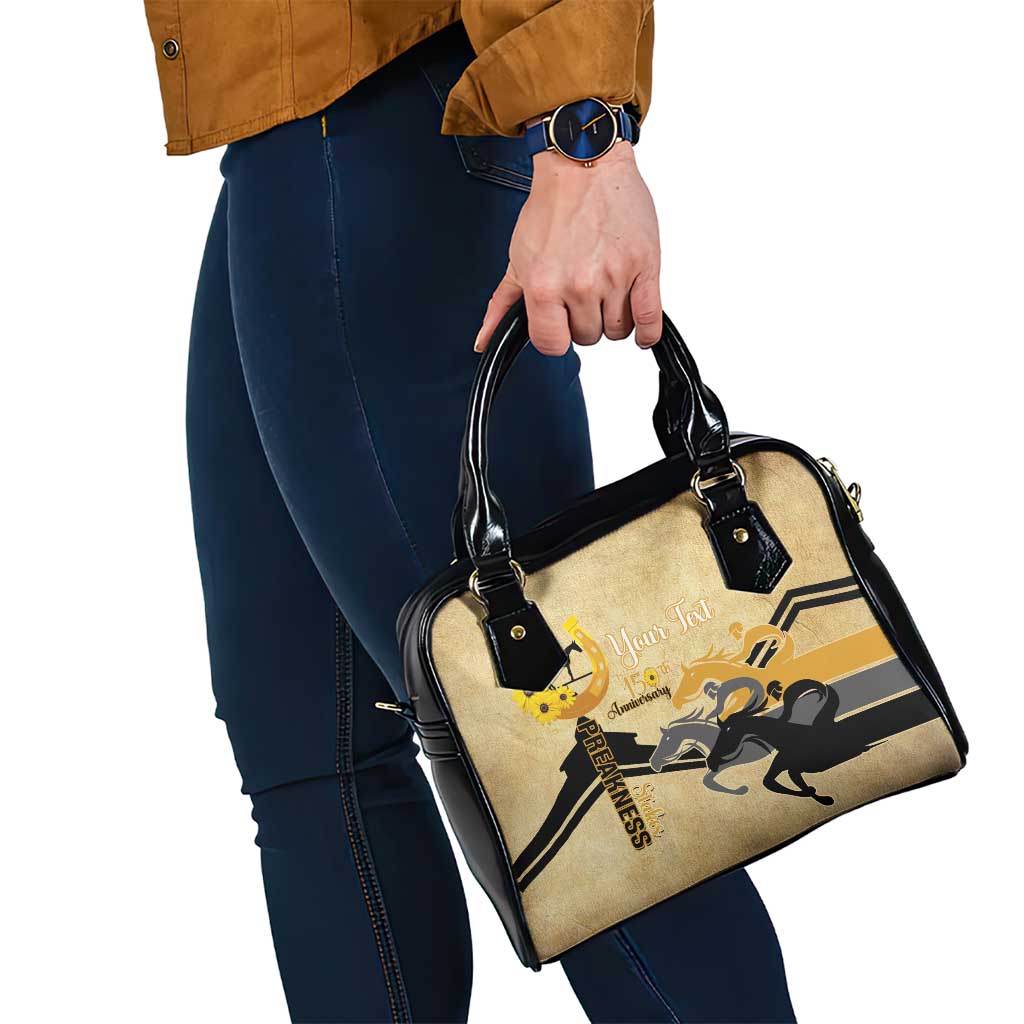Personalized Preakness Horse Racing Shoulder Handbag 150th Anniversary Run For The Black-Eyed Susans LT14