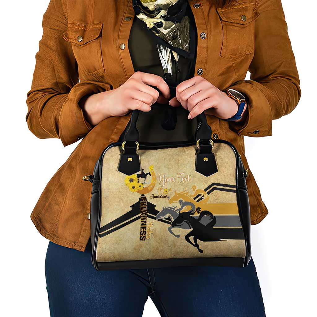 Personalized Preakness Horse Racing Shoulder Handbag 150th Anniversary Run For The Black-Eyed Susans LT14