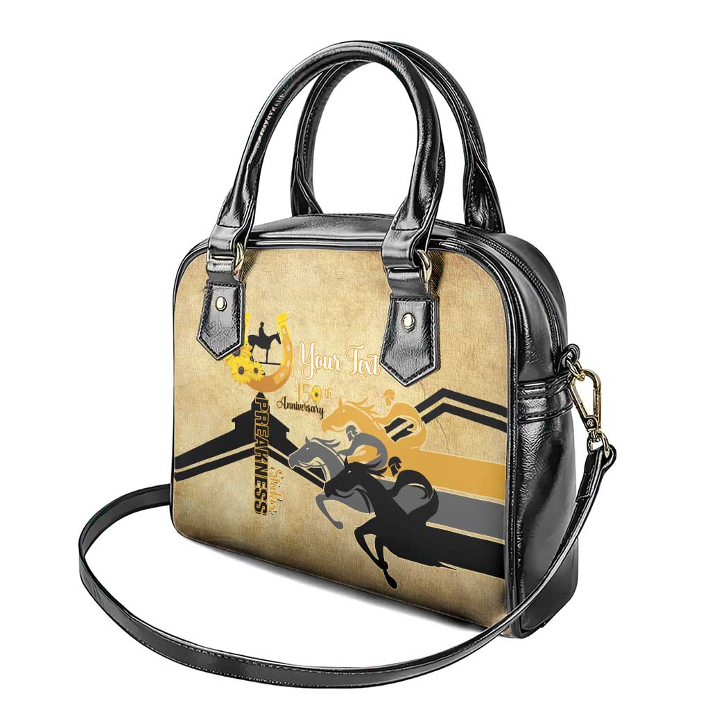 Personalized Preakness Horse Racing Shoulder Handbag 150th Anniversary Run For The Black-Eyed Susans LT14