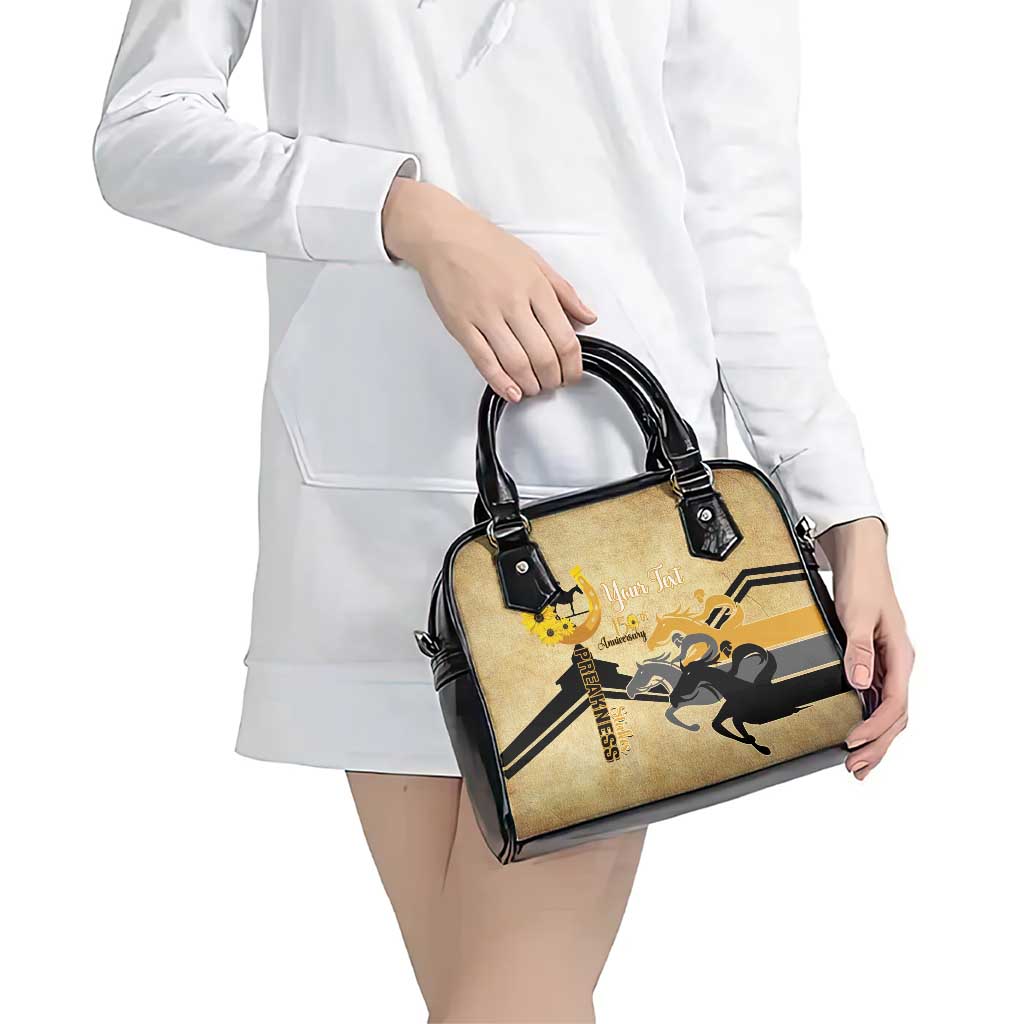 Personalized Preakness Horse Racing Shoulder Handbag 150th Anniversary Run For The Black-Eyed Susans LT14