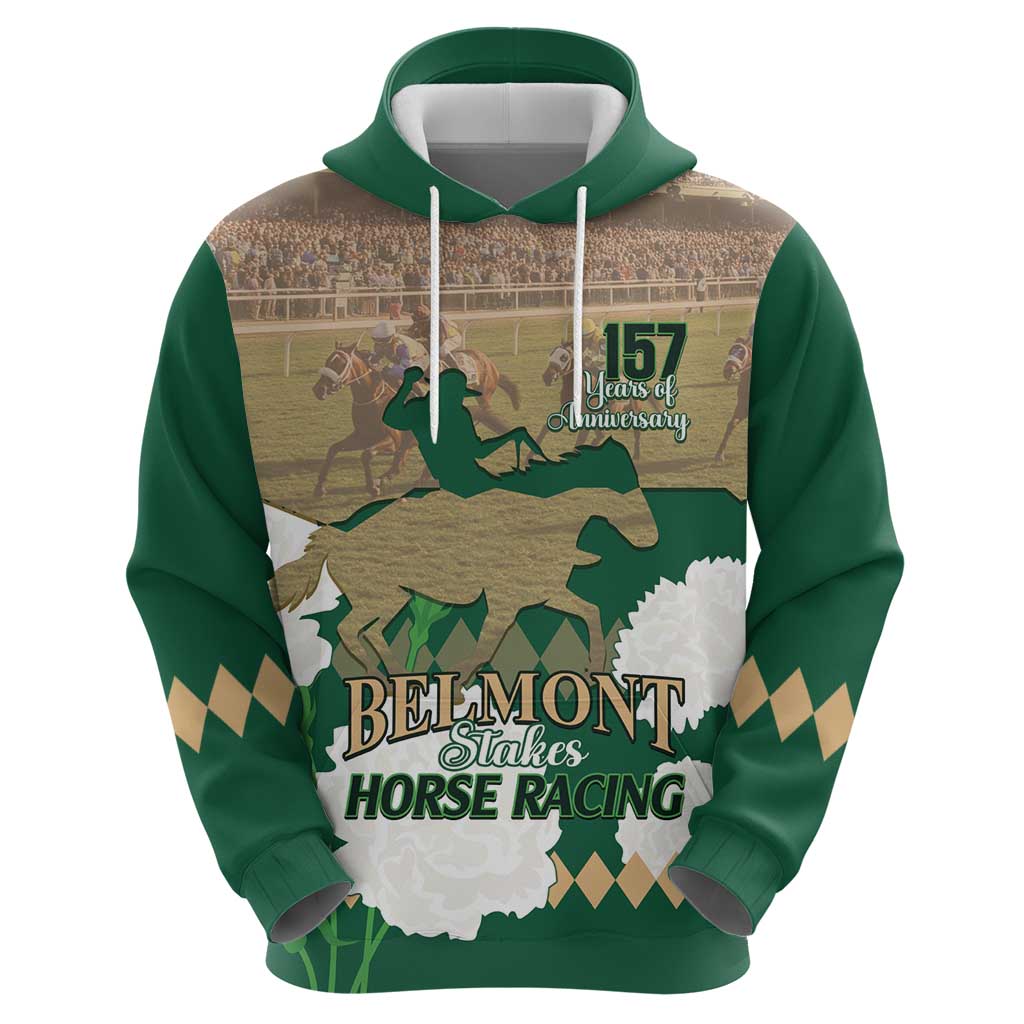 Personalized Belmont Horse Racing Hoodie 157th Anniversary Run For The Carnations LT14