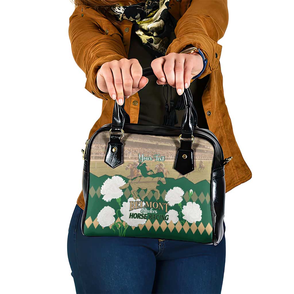 Personalized Belmont Horse Racing Shoulder Handbag 157th Anniversary Run For The Carnations LT14