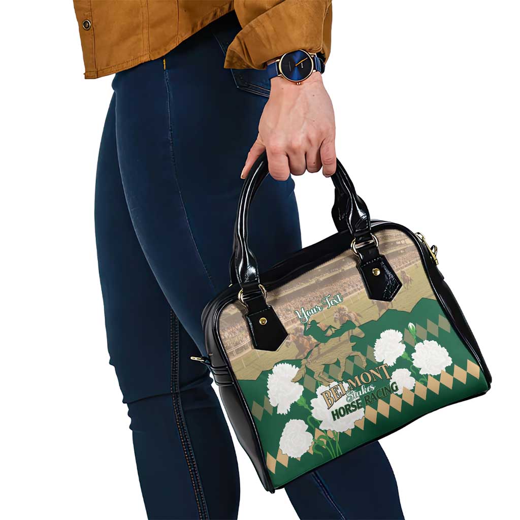 Personalized Belmont Horse Racing Shoulder Handbag 157th Anniversary Run For The Carnations LT14