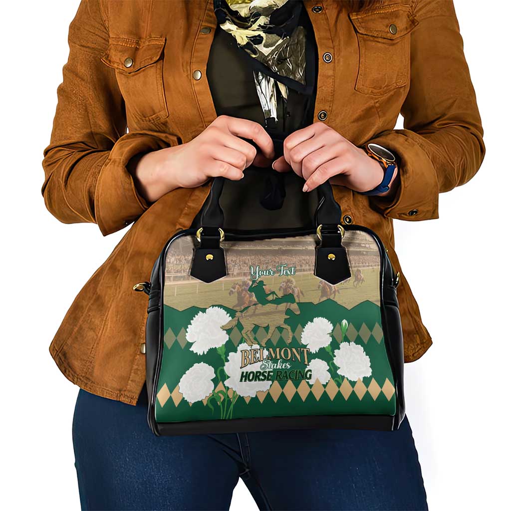 Personalized Belmont Horse Racing Shoulder Handbag 157th Anniversary Run For The Carnations LT14