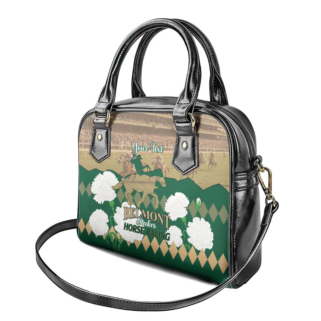 Personalized Belmont Horse Racing Shoulder Handbag 157th Anniversary Run For The Carnations LT14