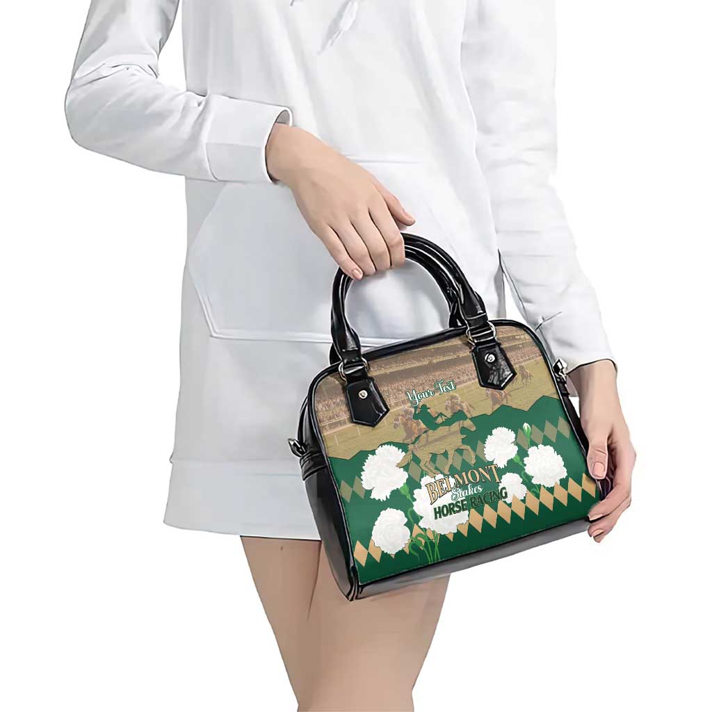 Personalized Belmont Horse Racing Shoulder Handbag 157th Anniversary Run For The Carnations LT14