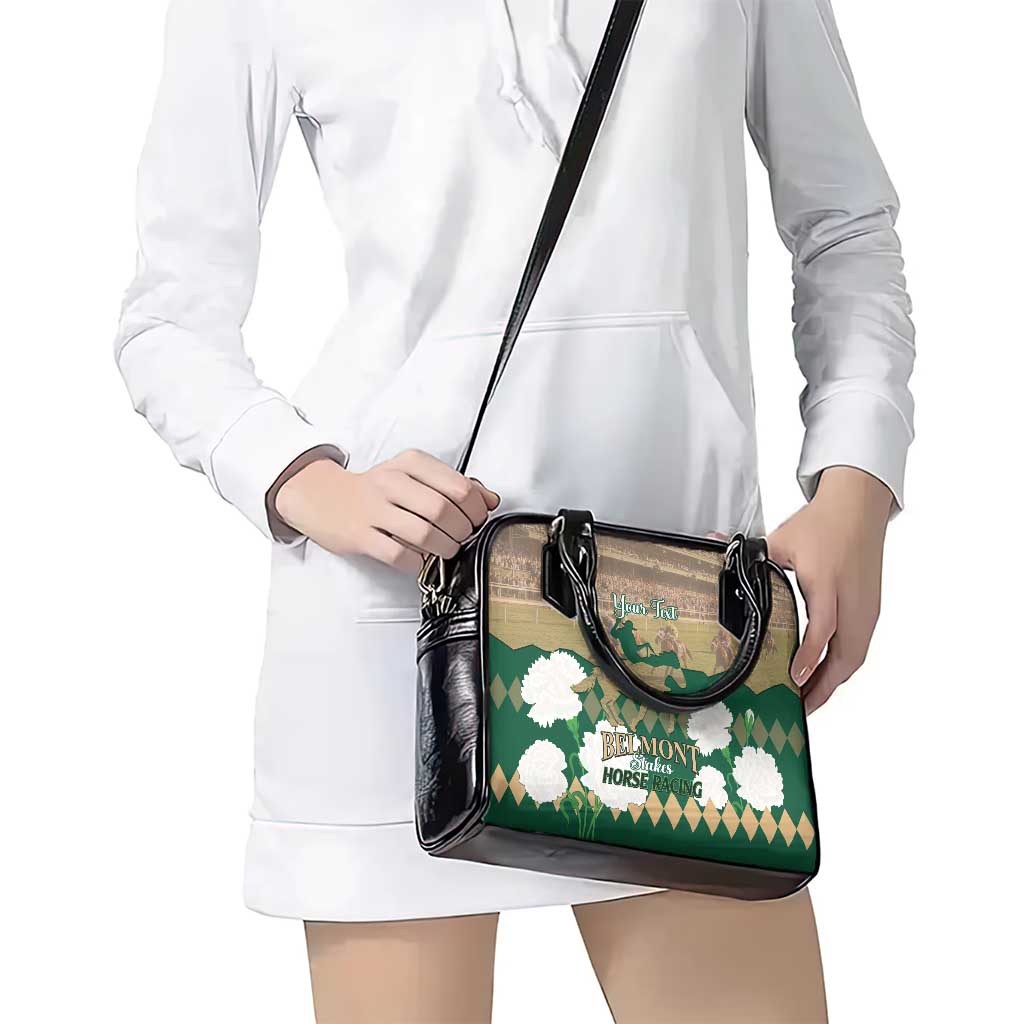 Personalized Belmont Horse Racing Shoulder Handbag 157th Anniversary Run For The Carnations LT14