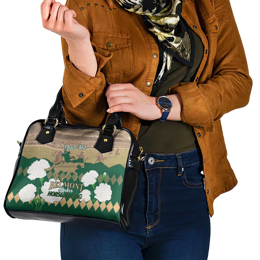 Personalized Belmont Horse Racing Shoulder Handbag 157th Anniversary Run For The Carnations LT14