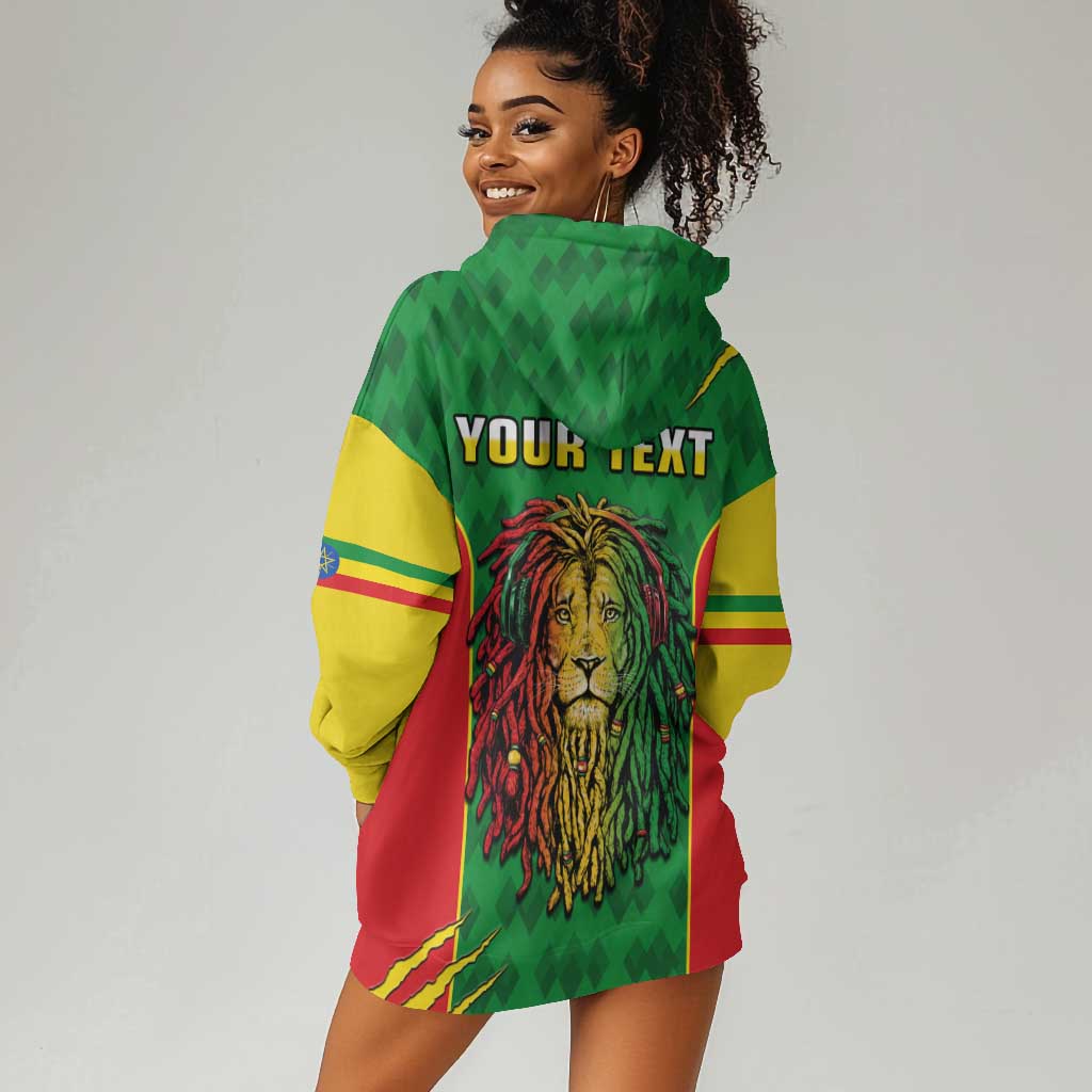 Personalised Ethiopia Hoodie Dress Men's Dreadlock Rasta Lion Headphones LT14