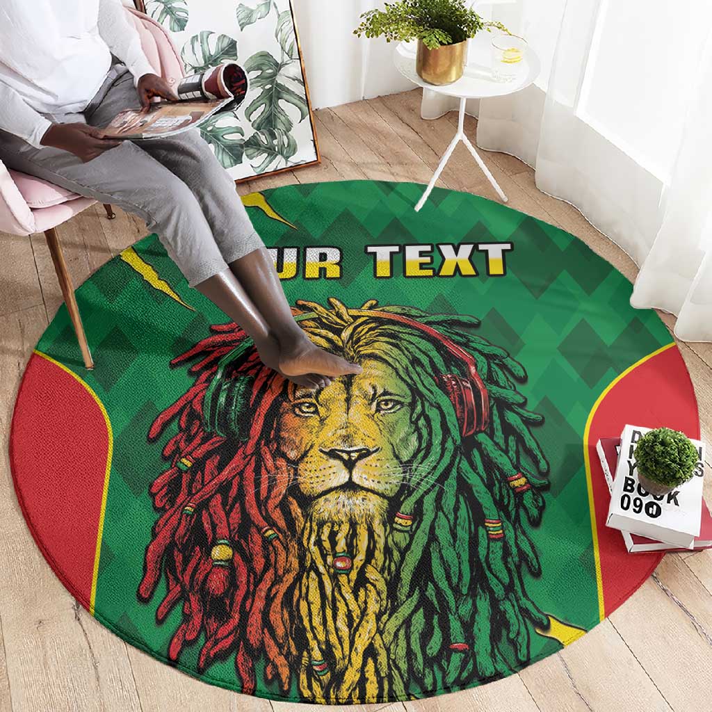 Personalised Ethiopia Round Carpet Men's Dreadlock Rasta Lion Headphones LT14