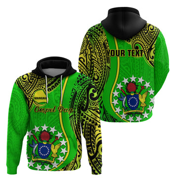 Custom Cook Islands Hoodie Mangaia Gospel Day Green Version LT14