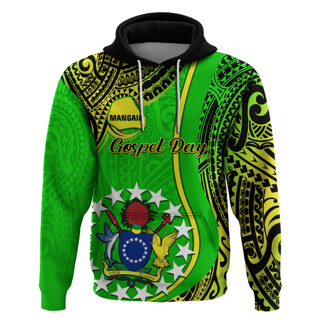 Custom Cook Islands Hoodie Mangaia Gospel Day Green Version LT14