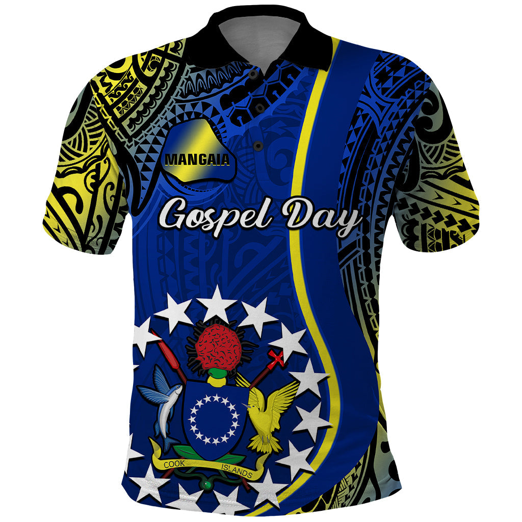 Polynesian Pride Cook Islands Polo Shirt Mangaia Gospel Day Blue Version LT14