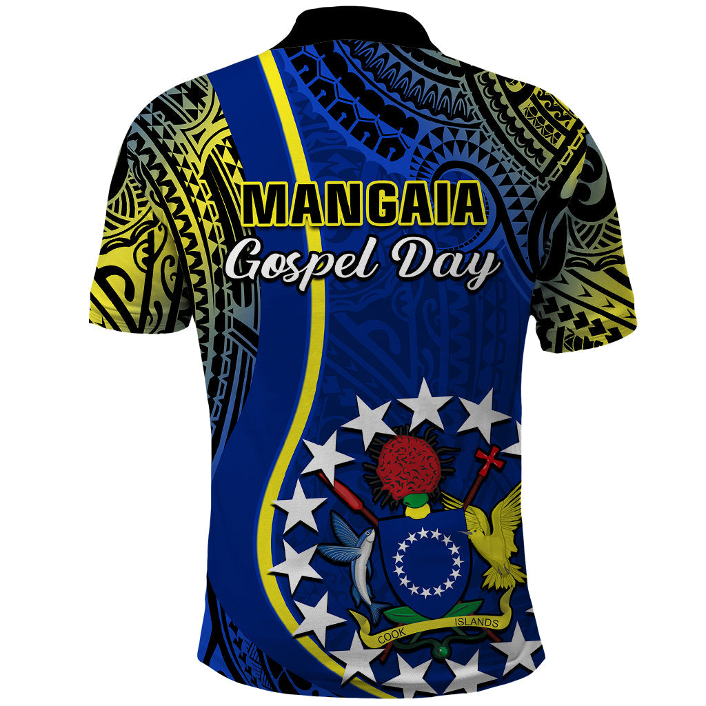 Polynesian Pride Cook Islands Polo Shirt Mangaia Gospel Day Blue Version LT14