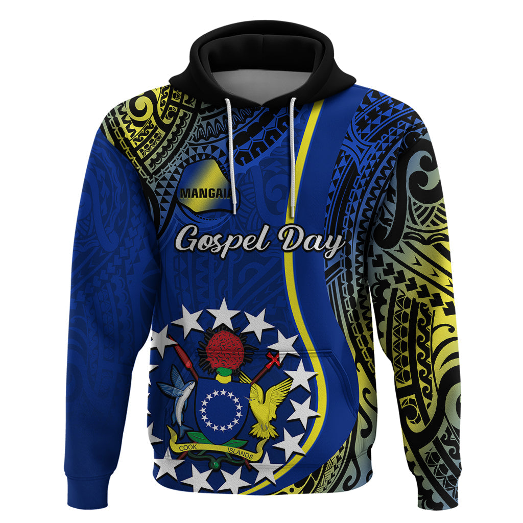 Custom Cook Islands Hoodie Mangaia Gospel Day Blue Version LT14