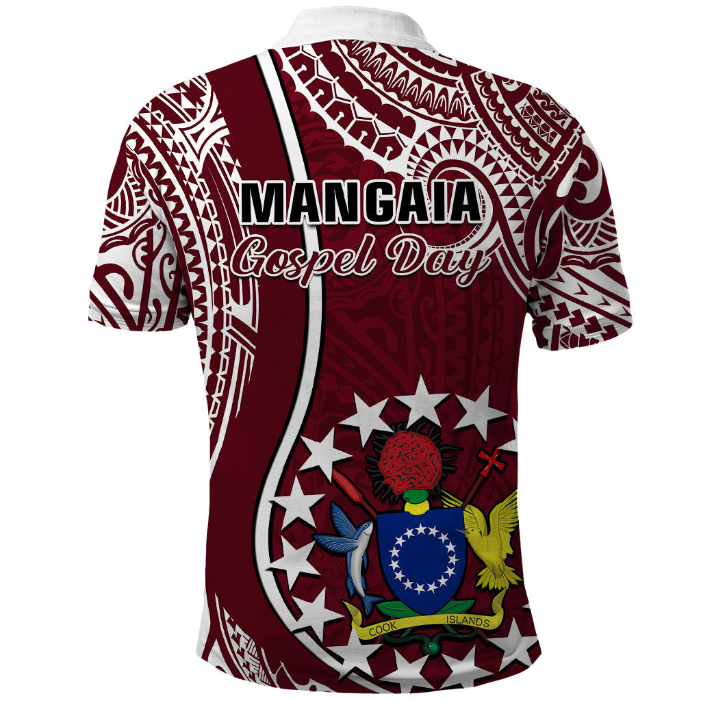 June 15 Mangaia Gospel Day Mangaia Cook Islands Polo Shirt Maroon Version LT14