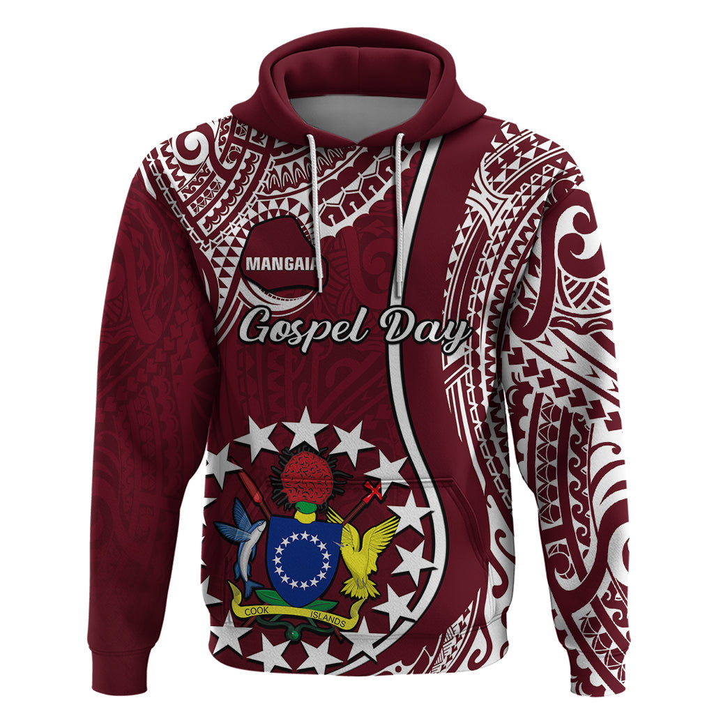 Custom June 15 Mangaia Gospel Day Mangaia Cook Islands Hoodie Maroon Version LT14