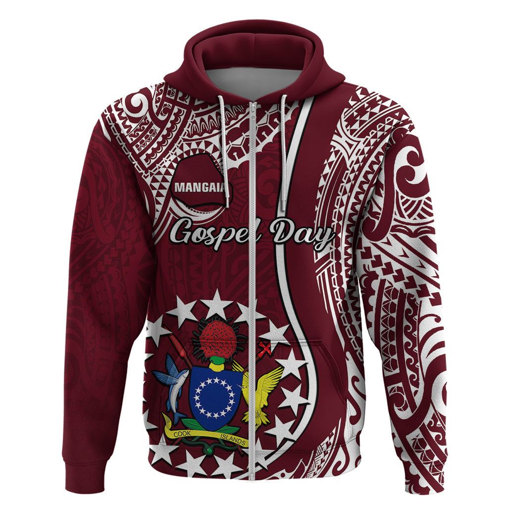 Custom June 15 Mangaia Gospel Day Mangaia Cook Islands Hoodie Maroon Version LT14