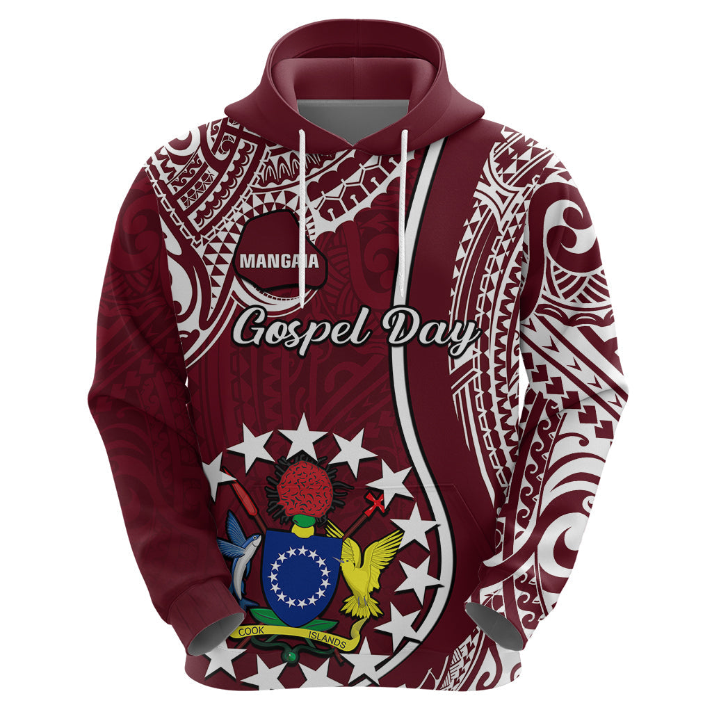 Custom June 15 Mangaia Gospel Day Mangaia Cook Islands Hoodie Maroon Version LT14