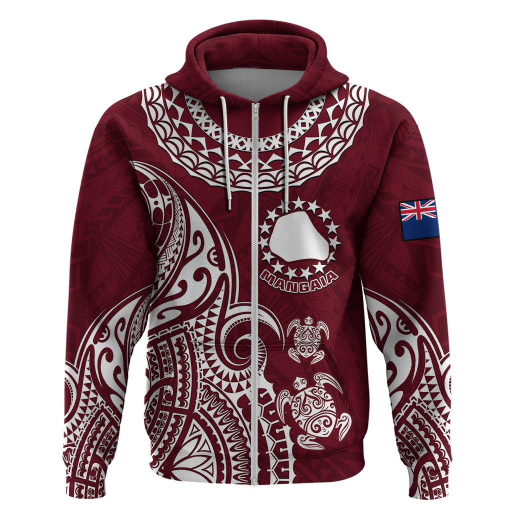 Custom Mangaia Cook Islands Hoodie Polynesian Sea Turtle LT14