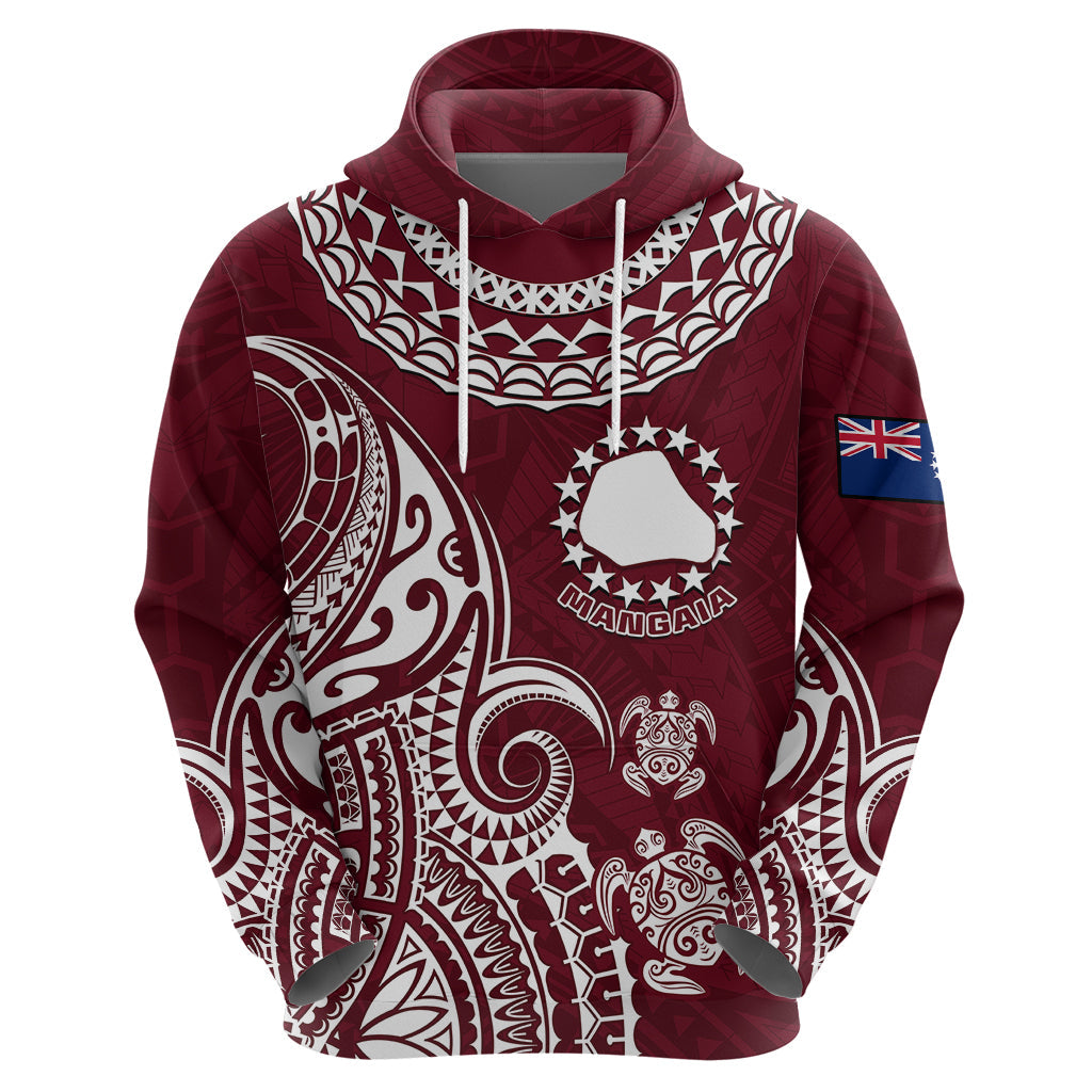 Custom Mangaia Cook Islands Hoodie Polynesian Sea Turtle LT14