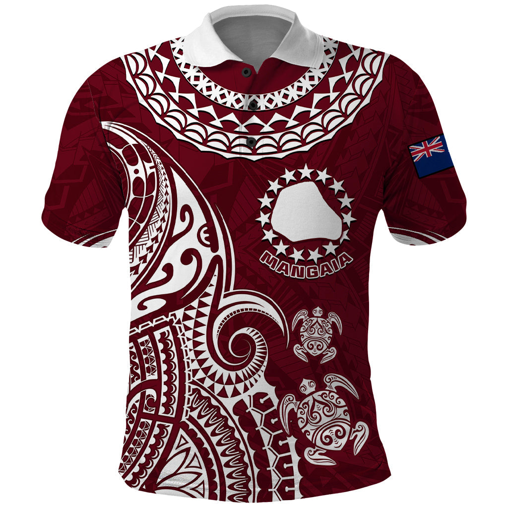 Custom Mangaia Cook Islands Polo Shirt Polynesian Sea Turtle LT14
