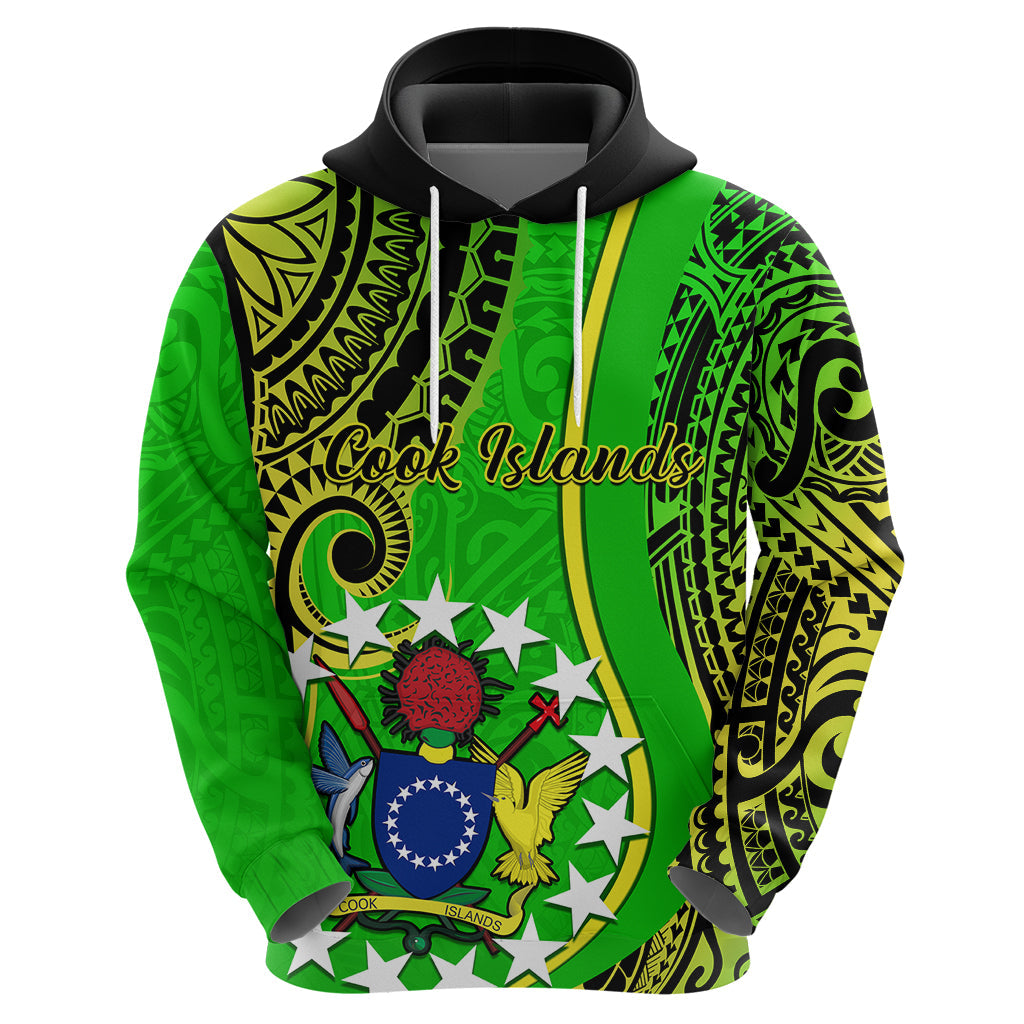 Polynesian Pride Cook Islands Hoodie Kuki Airani Coat Of Arms LT14