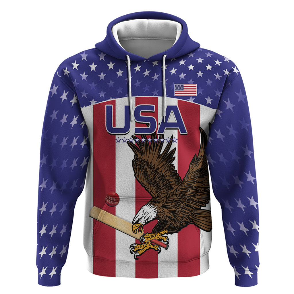 Custom USA 2024 Cricket Hoodie Go Champions Eagles LT14