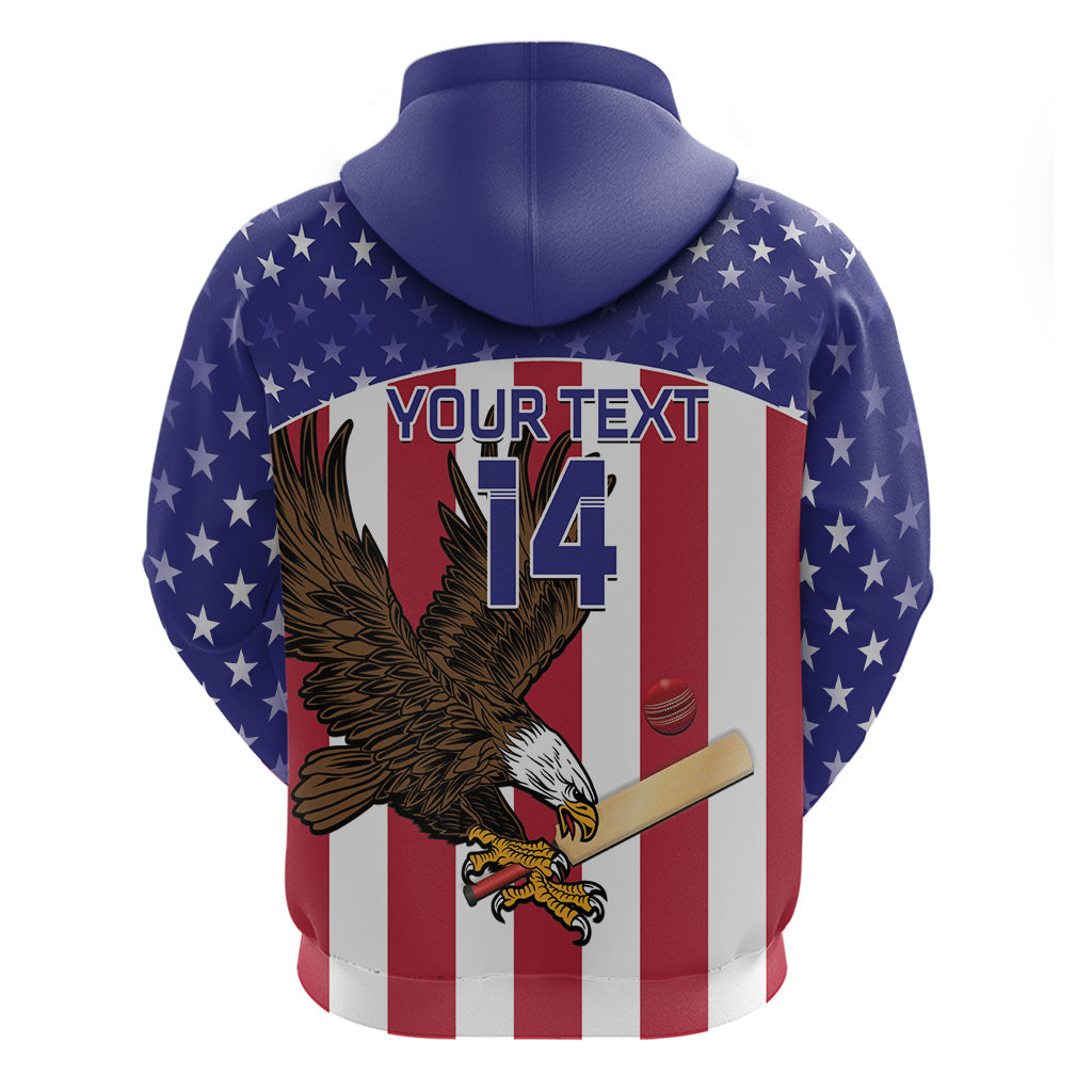 Custom USA 2024 Cricket Hoodie Go Champions Eagles LT14