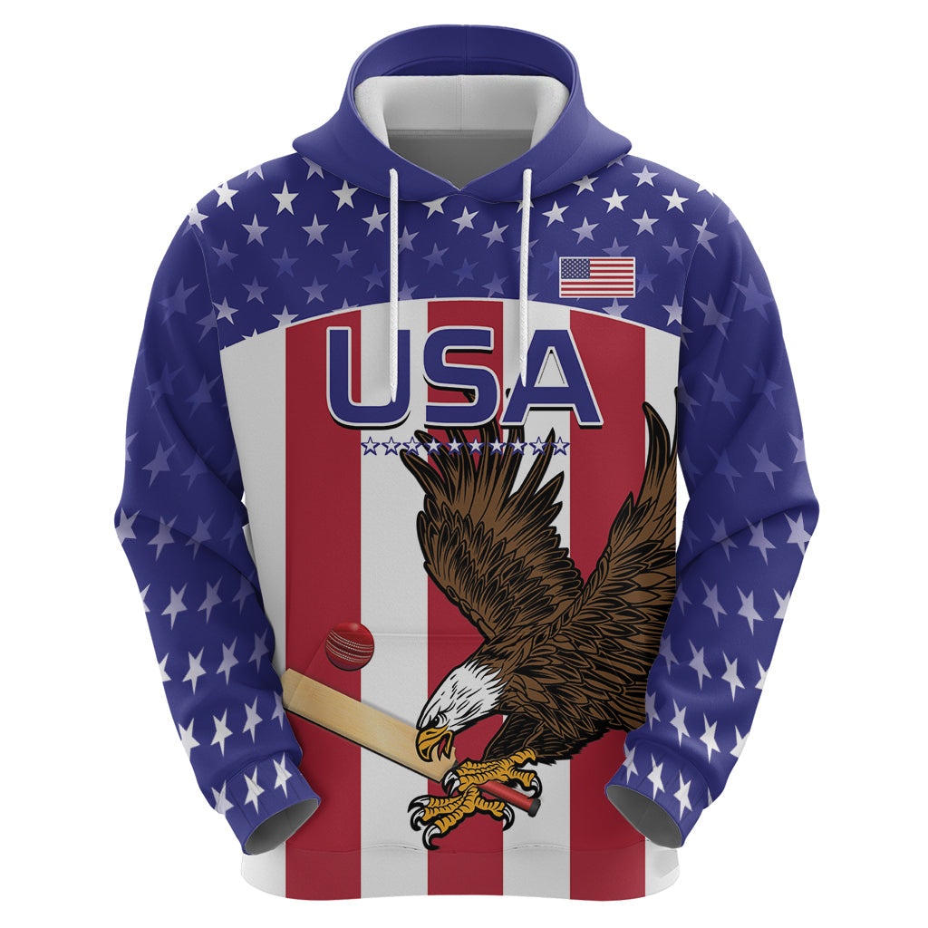 Custom USA 2024 Cricket Hoodie Go Champions Eagles LT14