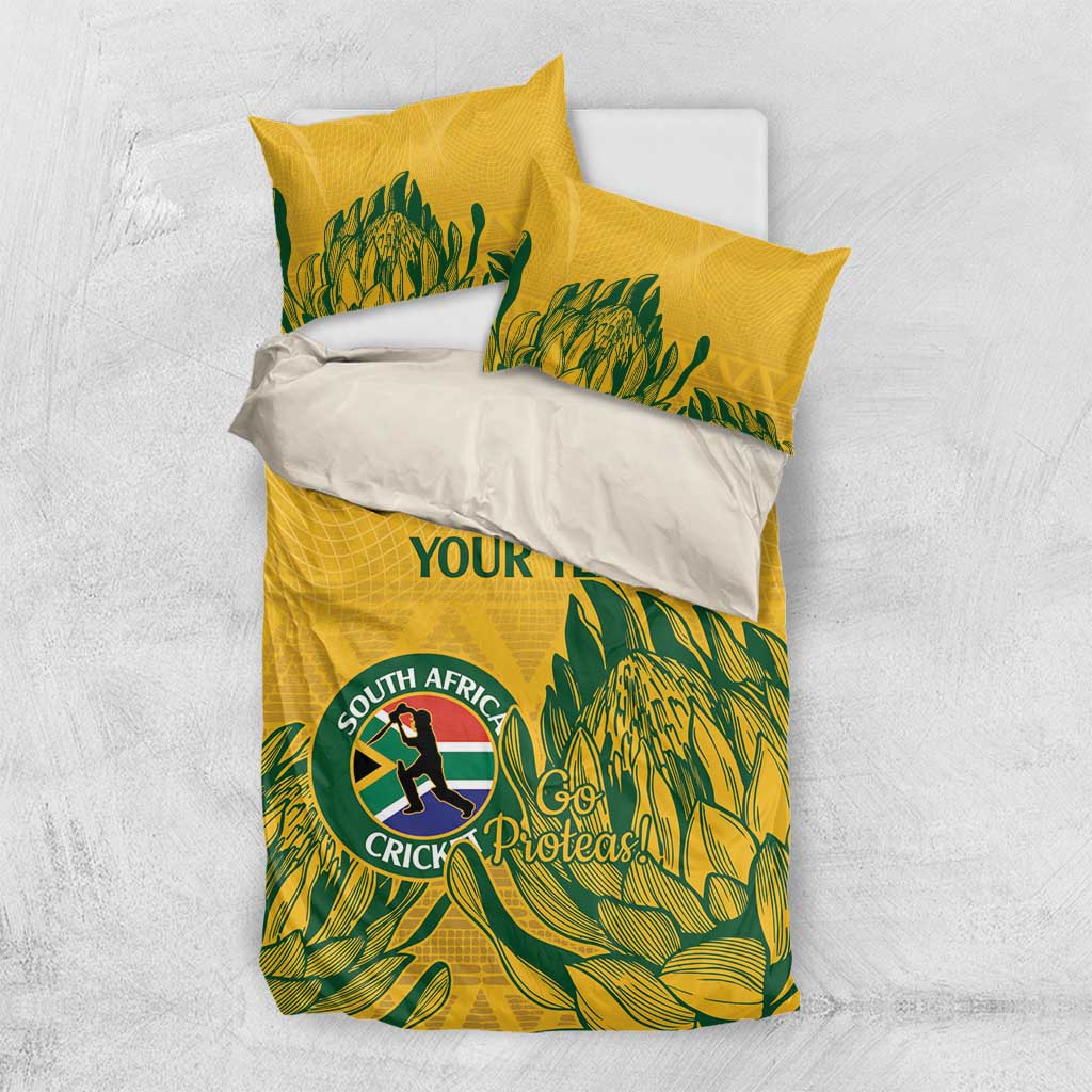 Custom South Africa Cricket Bedding Set 2024 African Pattern Go Proteas LT14