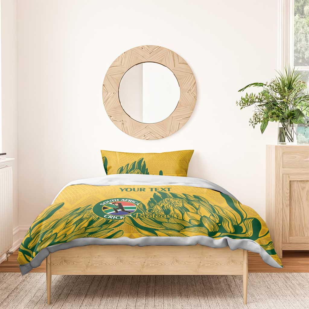 Custom South Africa Cricket Bedding Set 2024 African Pattern Go Proteas LT14