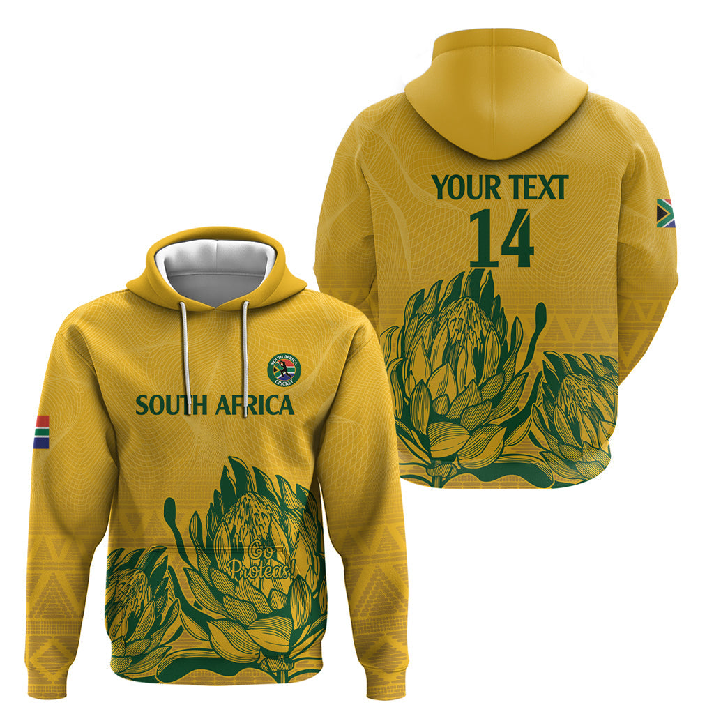 Custom South Africa Cricket Hoodie 2024 African Pattern Go Proteas LT14