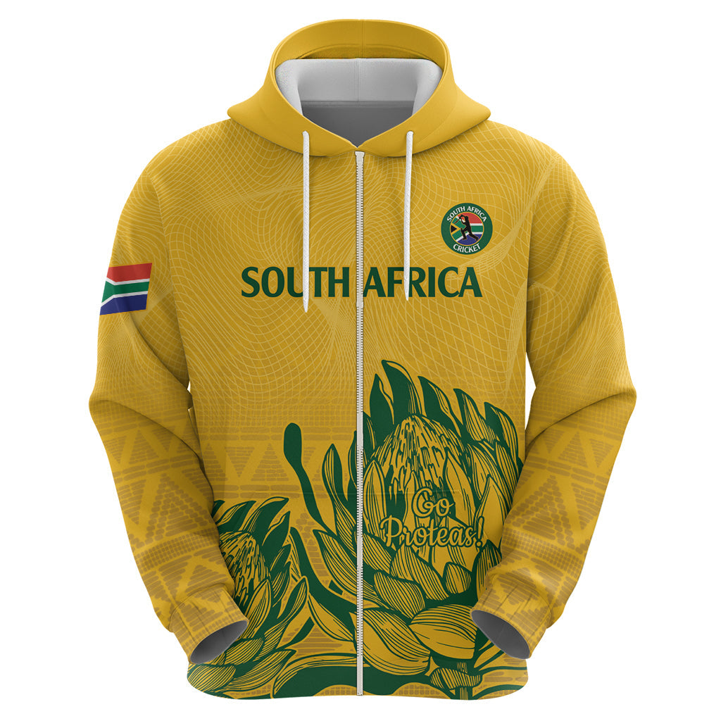 Custom South Africa Cricket Hoodie 2024 African Pattern Go Proteas LT14